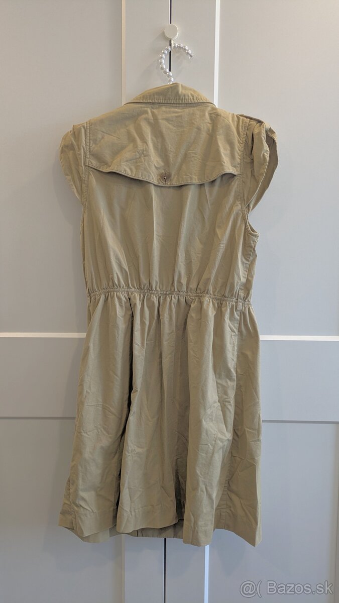 H&M béžový trenčkot/šaty - 3