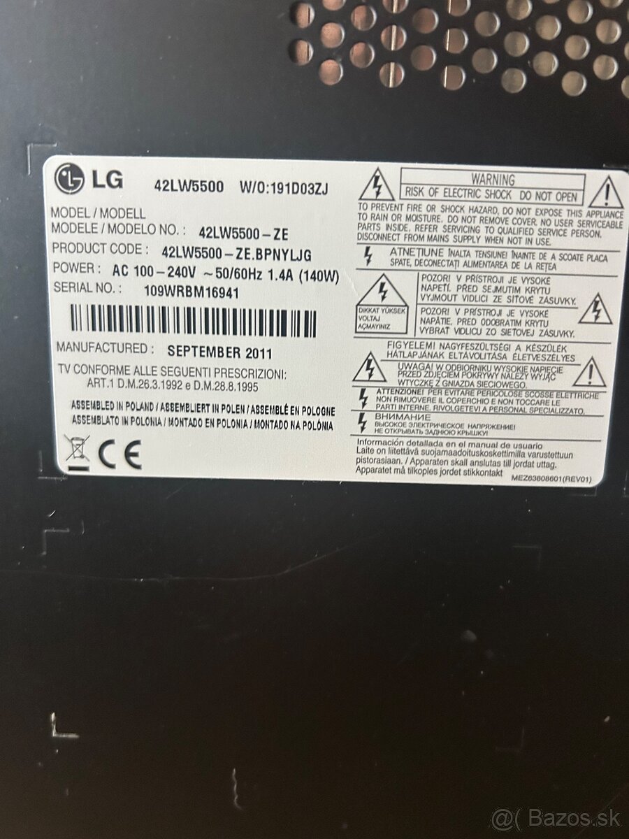 Poškodený 3D TV - 3