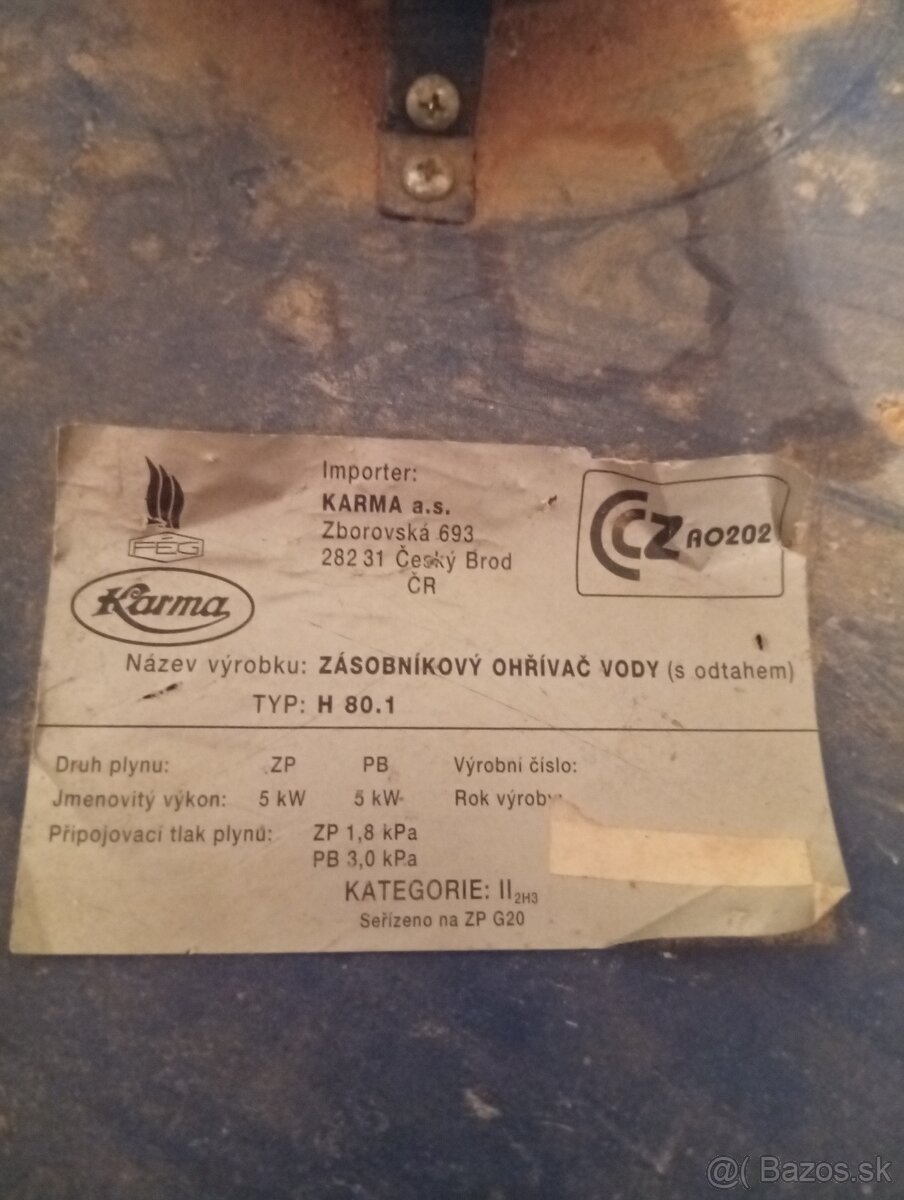 Plynový ohrievač vody - 3