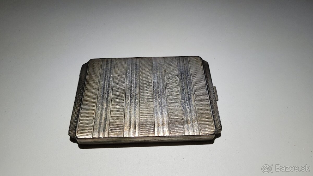 Starozitna strieborna krabicka na cigarety - 3