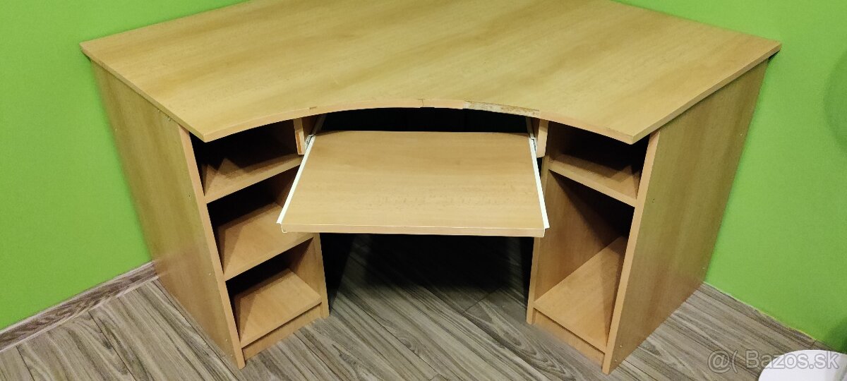 Rohový kancelársky stôl, písací stolík - 3