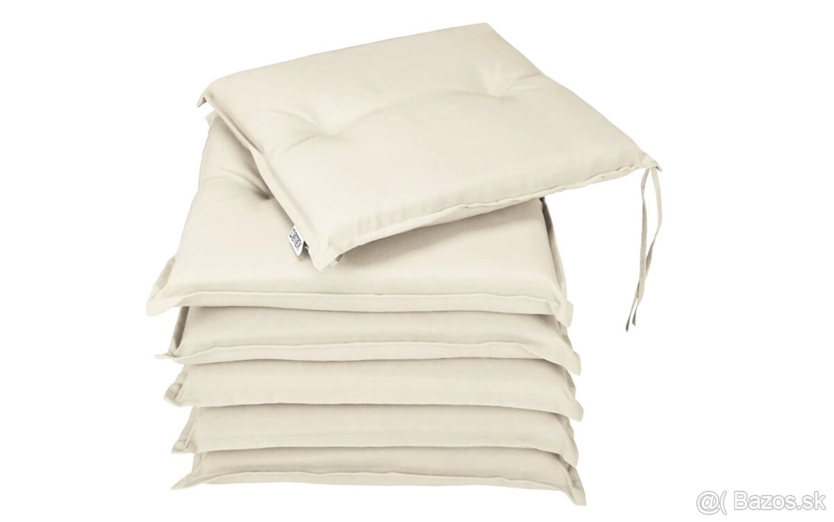 6 x poduška 43 x 39 x 5 cm krémová červená zelená sivá - 3