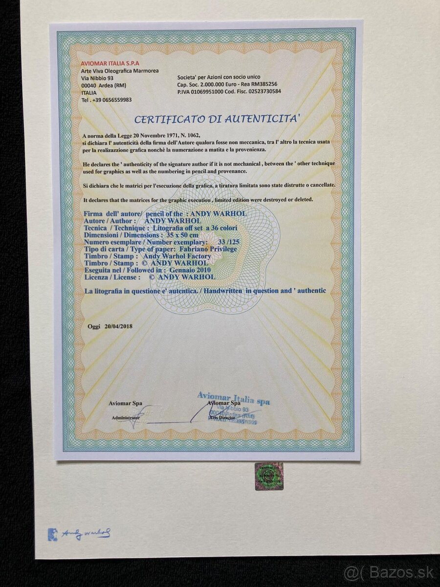 ANDY WARHOL © - Michael Jackson 33/125 - 3