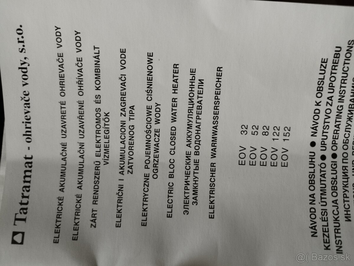 Bojler Tatramat eov 122 - 3