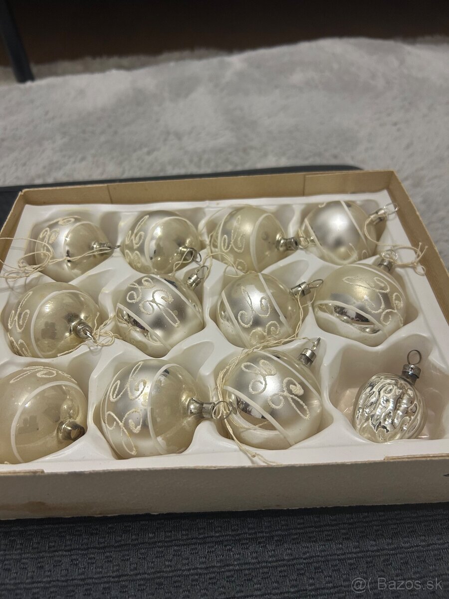 Gule retro sklenené fúkané - 3