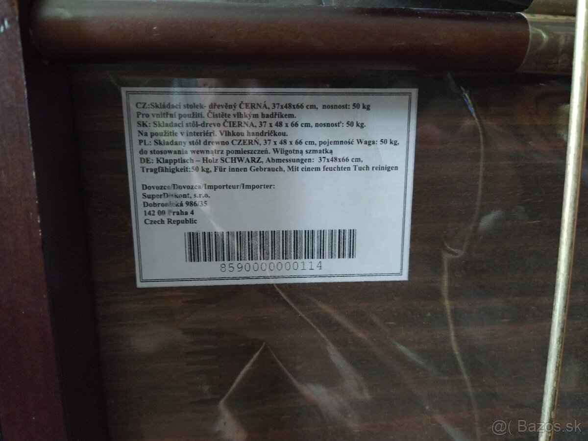 NOVÝ skladací drevený stôl (iba osobný odber) - 3