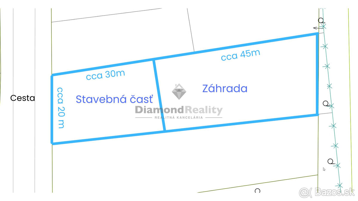 NA PREDAJ VEĽKORYSÝ STAVEBNÝ POZEMOK | 1559 m² | Naciná Ves - 3