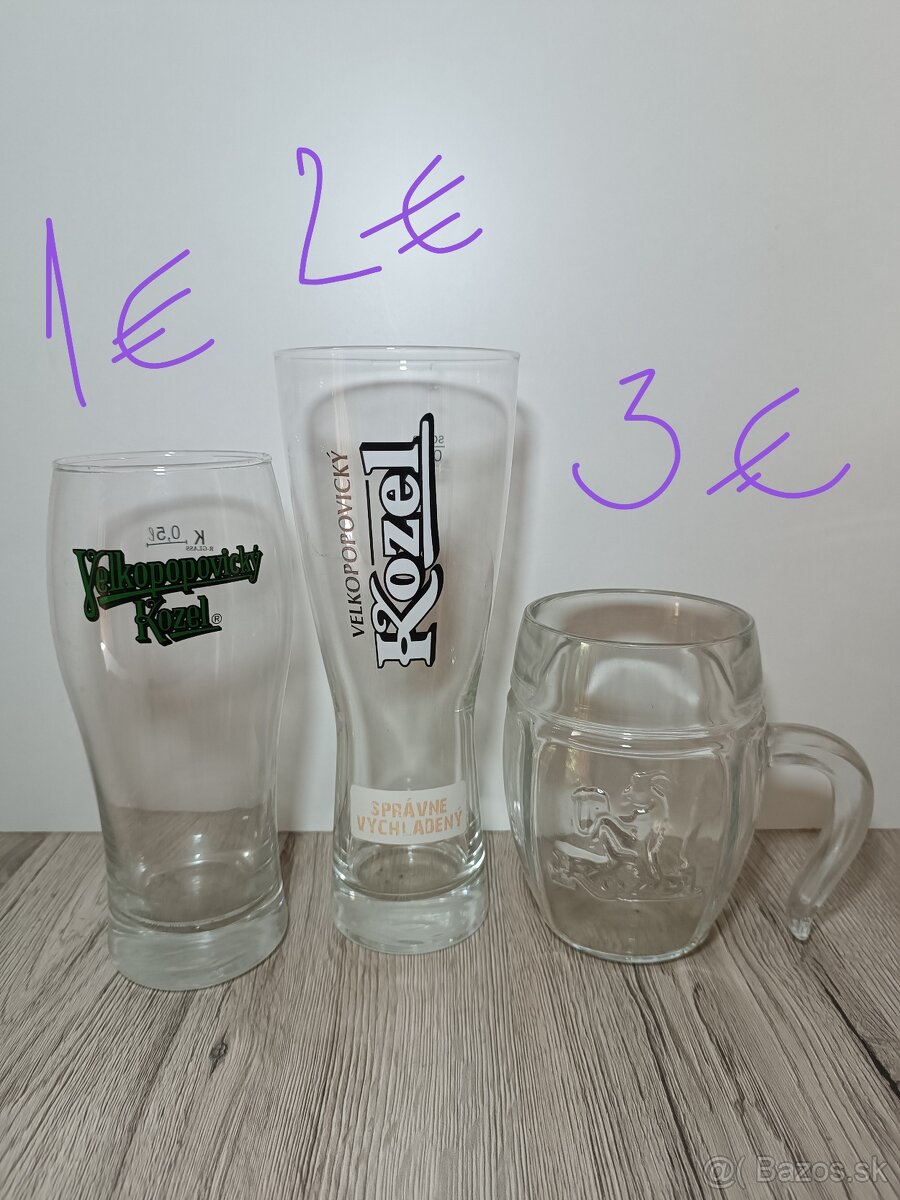 České pivové poháre 1 - 3