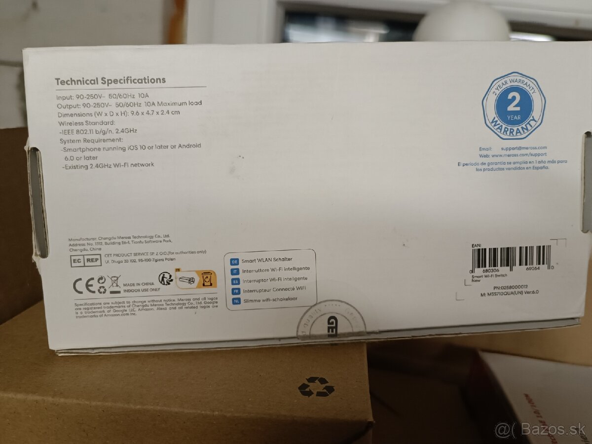 Smart Wi-Fi spínač Meross MSS710 – 3 ks (Nové) - 3