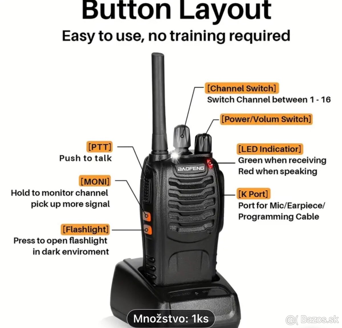 Baofeng BF-88E PMR 446MHz - 3