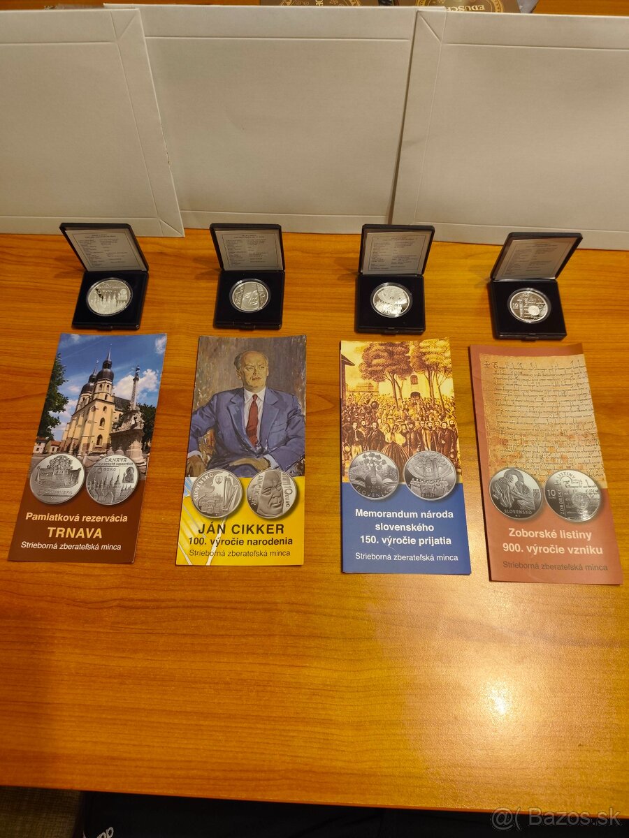 Predám Slovenské strieborné pamätné mince 2009-2020 - 3