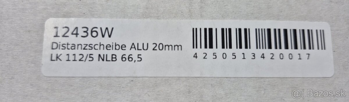 Rozširovacie podložky - 5x112 20mm - 3