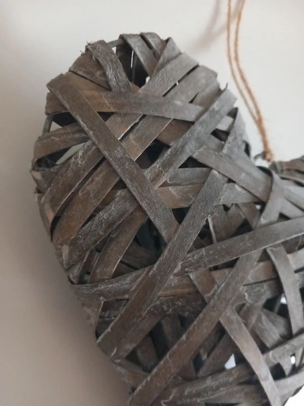 Staršie vypuklé lykové srdce po mamine 25x22x6 cm - 3