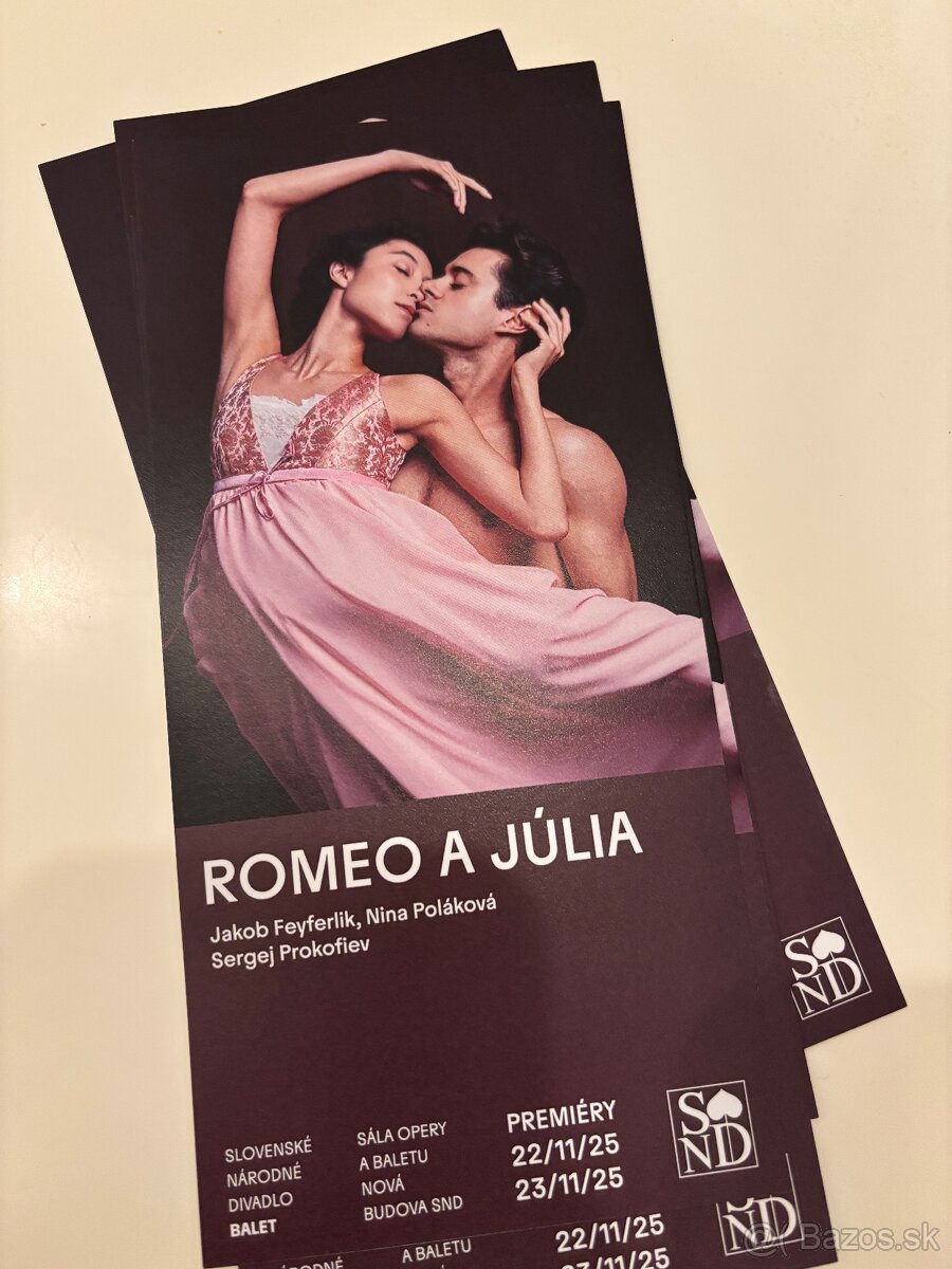 Romeo a Julia PREMIERE (2 tix) GREAT SEATS 22/11/2025 - 3