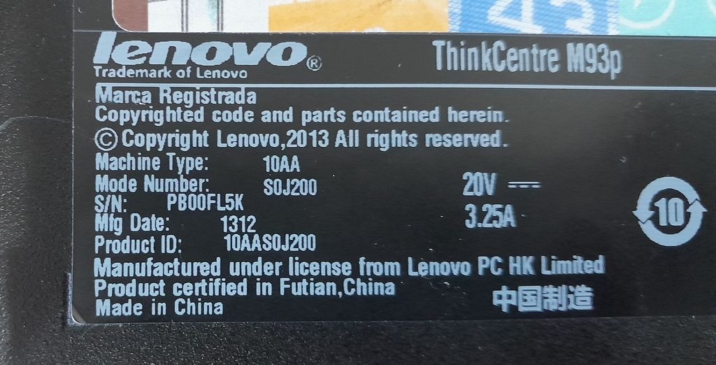 Lenovo M93p (i3) - 3