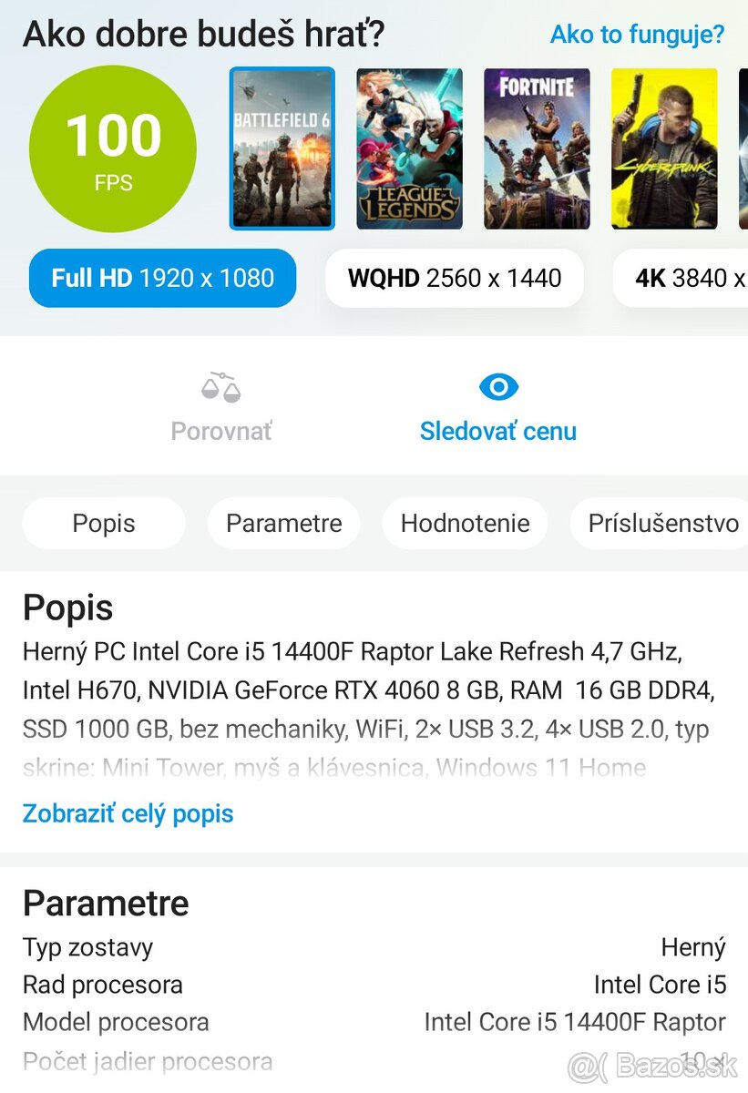 Herné PC Nvidia 4060 8GB + Monitor - 3