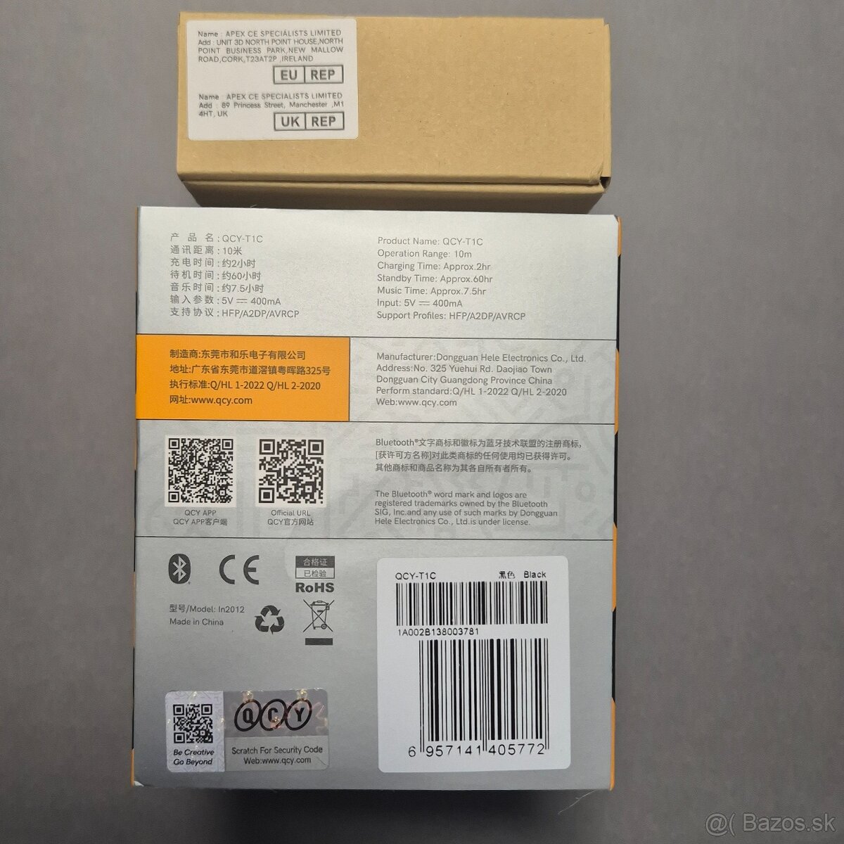 QCY bezdrôtové bluetooth slúchadlá T1C - 3