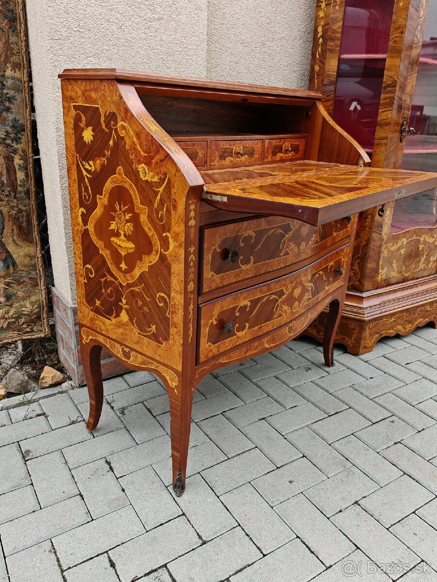 Intarzovaná písacia komoda - 3