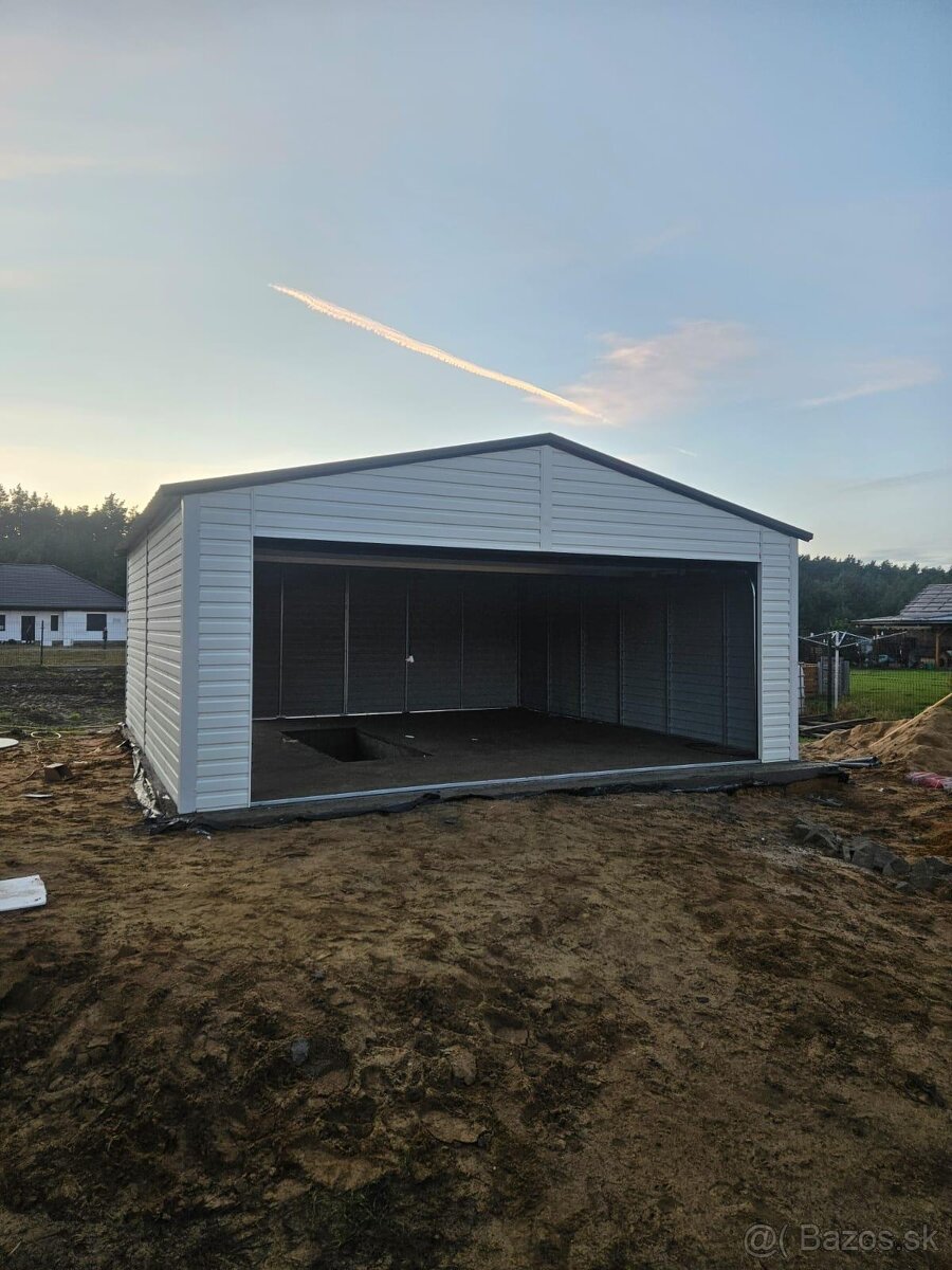 Plechová garáž 6x5,5m - 3