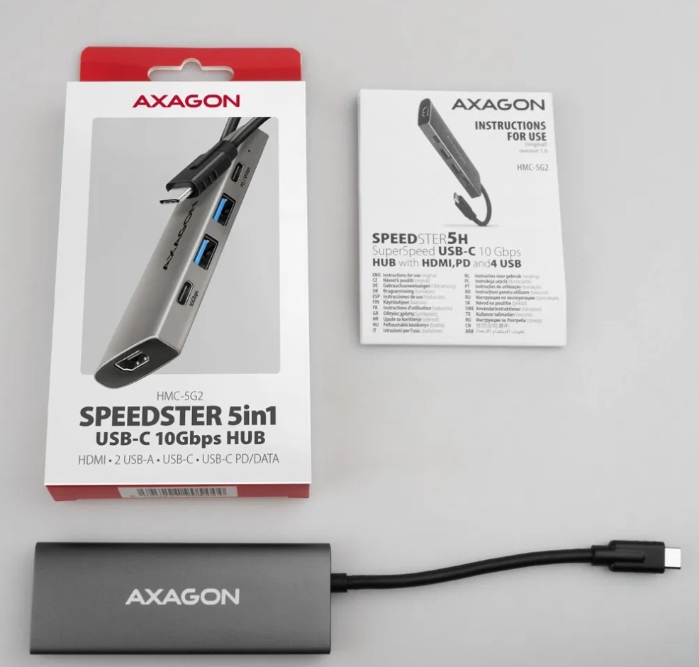 Predam - AXAGON HMC-6M2 COMBO 6-in-1 USB-C - 3