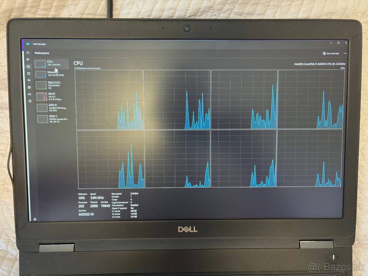 Dell Precision 3530 15.6"/i5-8300h(4/8)/16/256/p600 4gb - 3