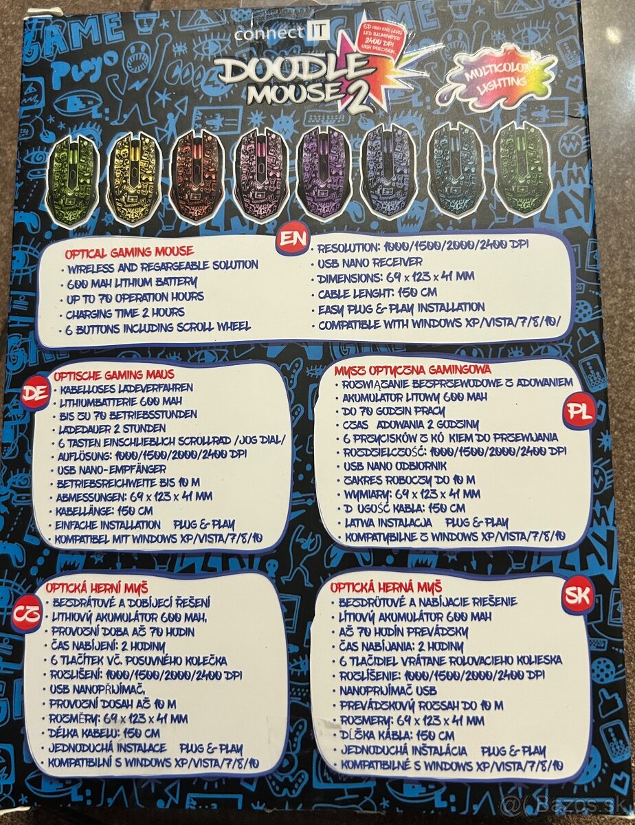 Predám úplne novú hernú myš Connect IT Doodle Mouse 2. - 3