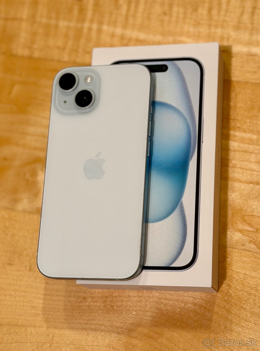 iPhone 15 Blue BATERIE 100% TOP - 3