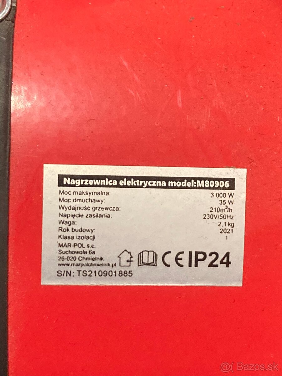 Elektrický ohrievač MAR-POL 3kW (Ohrievač/Dúchadlo) - 3