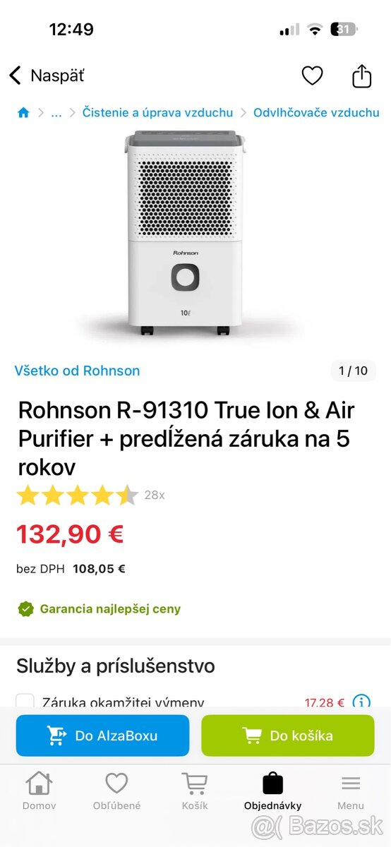 Cisticka vzduchu plus odvlhcovac s ionizatorom - 3