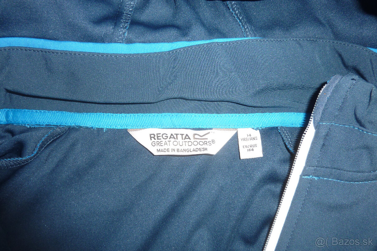 Pekná praktická softšelová bunda, NOVÁ S VISAČKOU, v.164 - 3