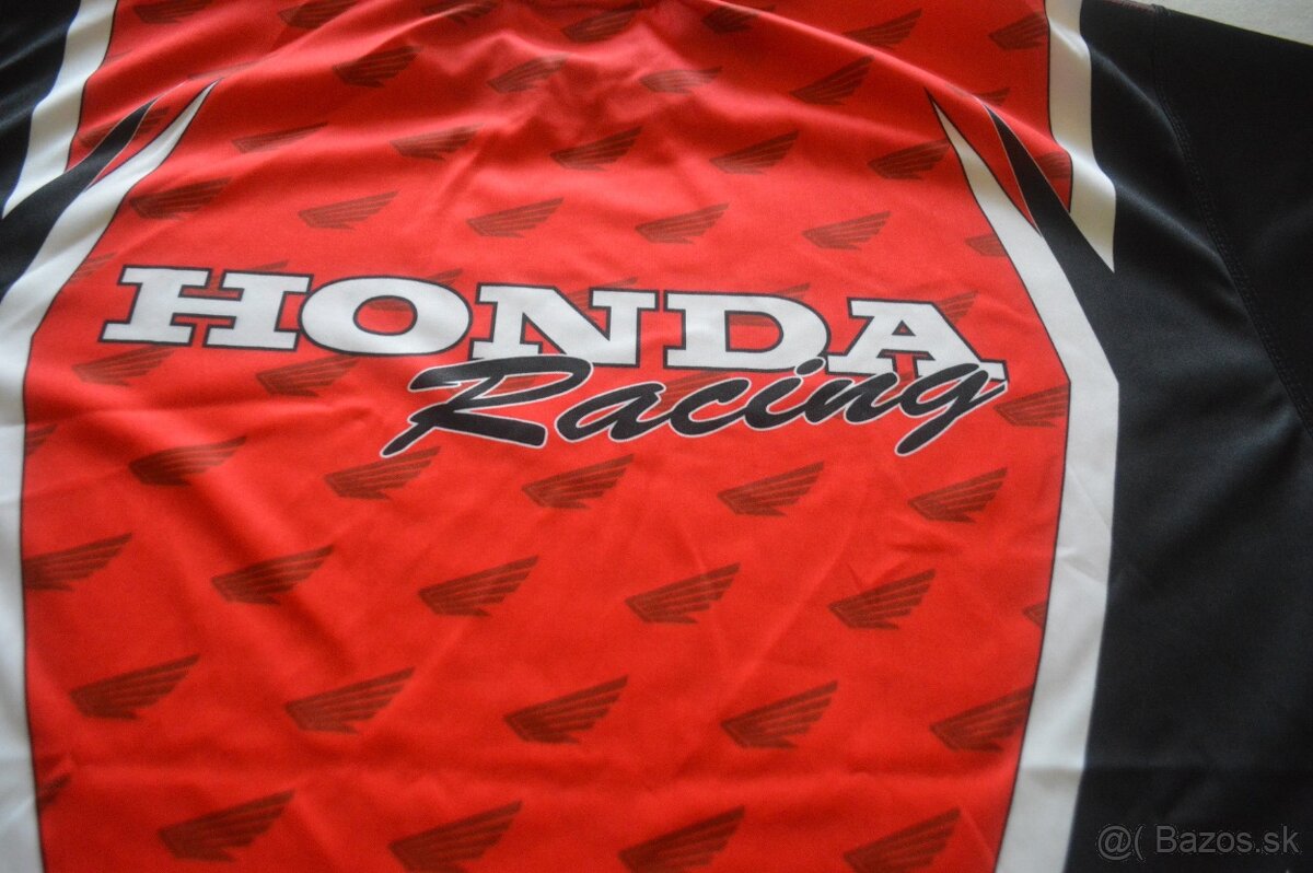 Honda kvalitné tričko triko červené cierne - 3