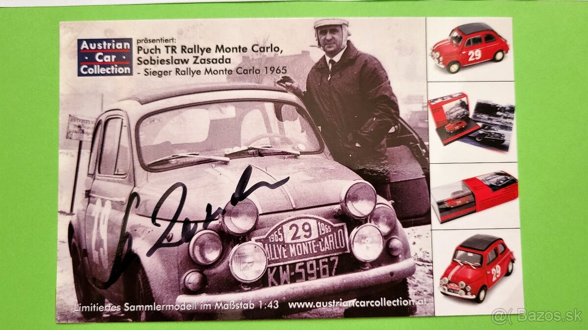 Sobieslaw Zasada rallye originální autogram - 3