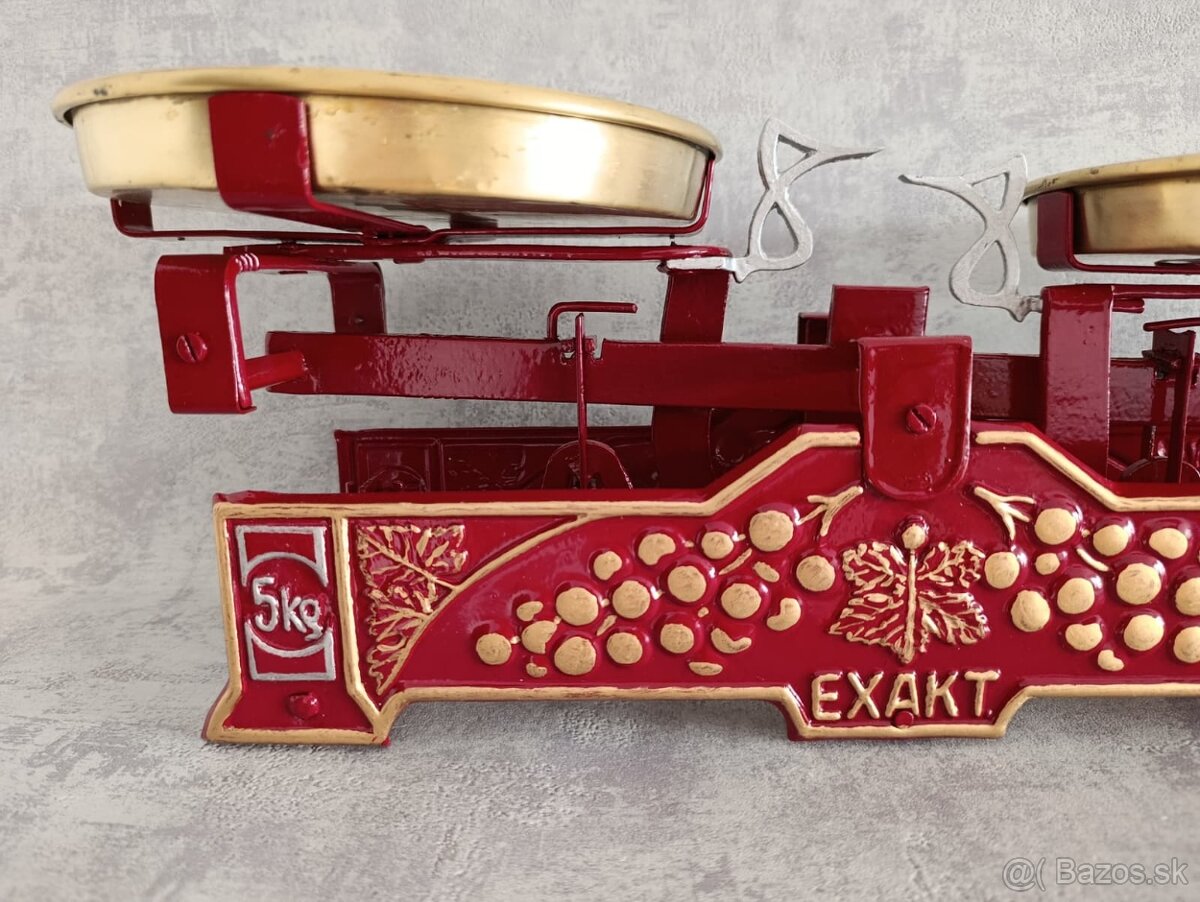 Staré 5kg dvoumiskové váhy EXAKT po renovaci. Puvodni mosazn - 3