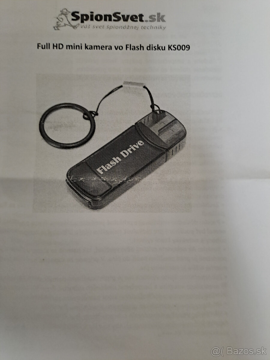 Špionážna kamera v podobe flash disku (USB kľúča) - 3