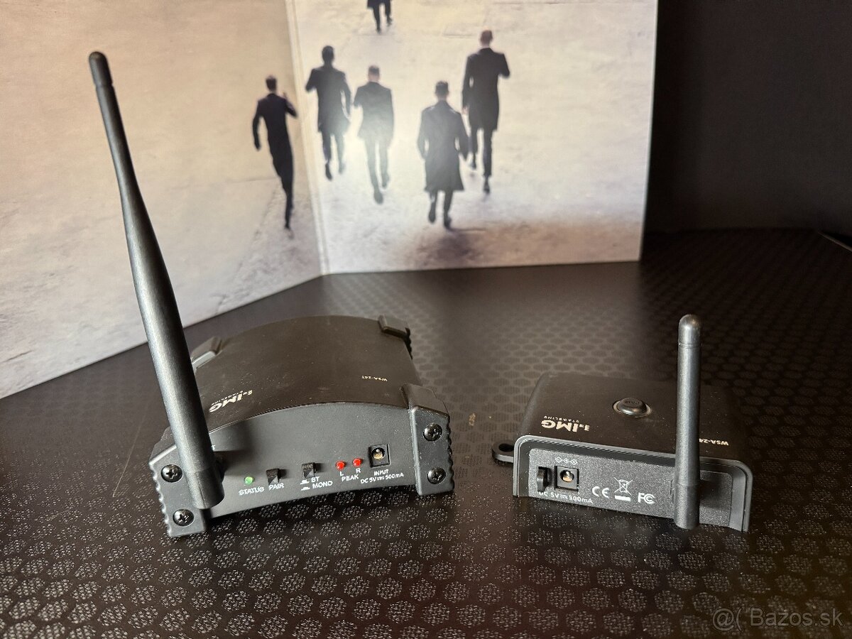 Bezdrôtový stereo vysielač/prijímač, 2.4 GHz - 3