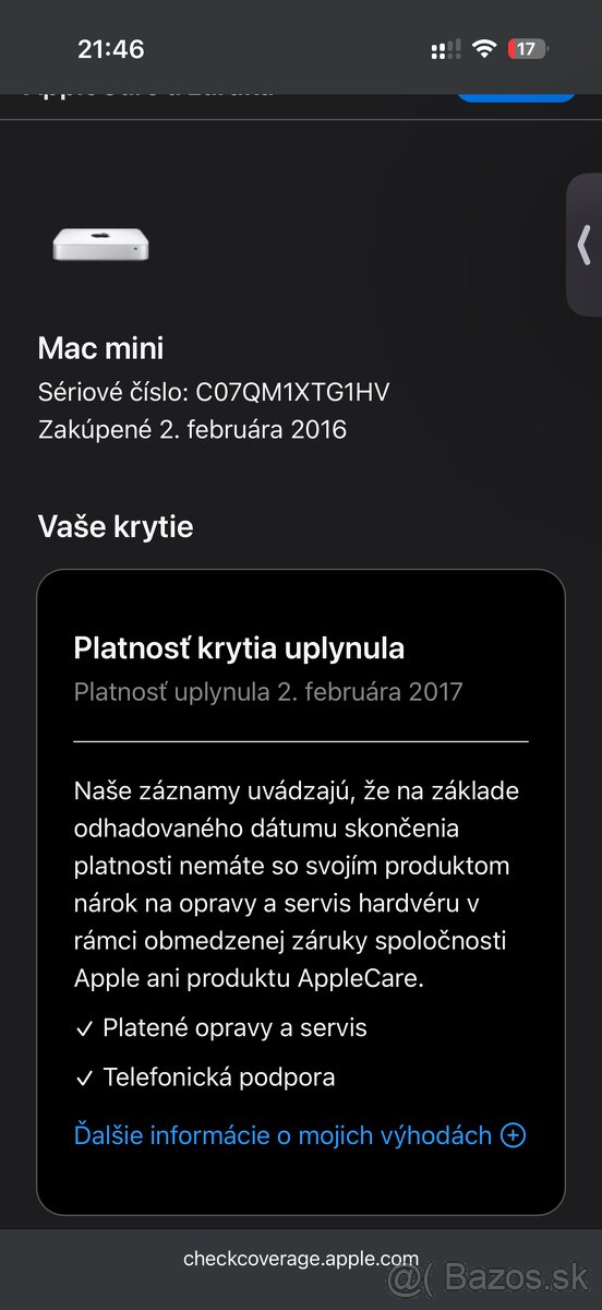 Apple Mac mini late A1347 I5 4/500gb Funkčný - 3