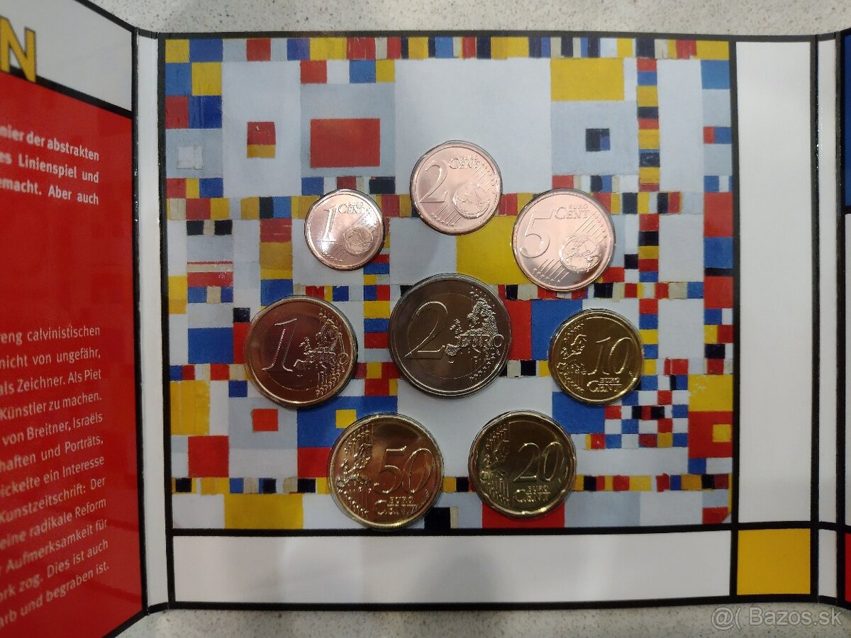 Holandsko 2025 WMF sada 8 mincí - Piet Mondriaan - 3