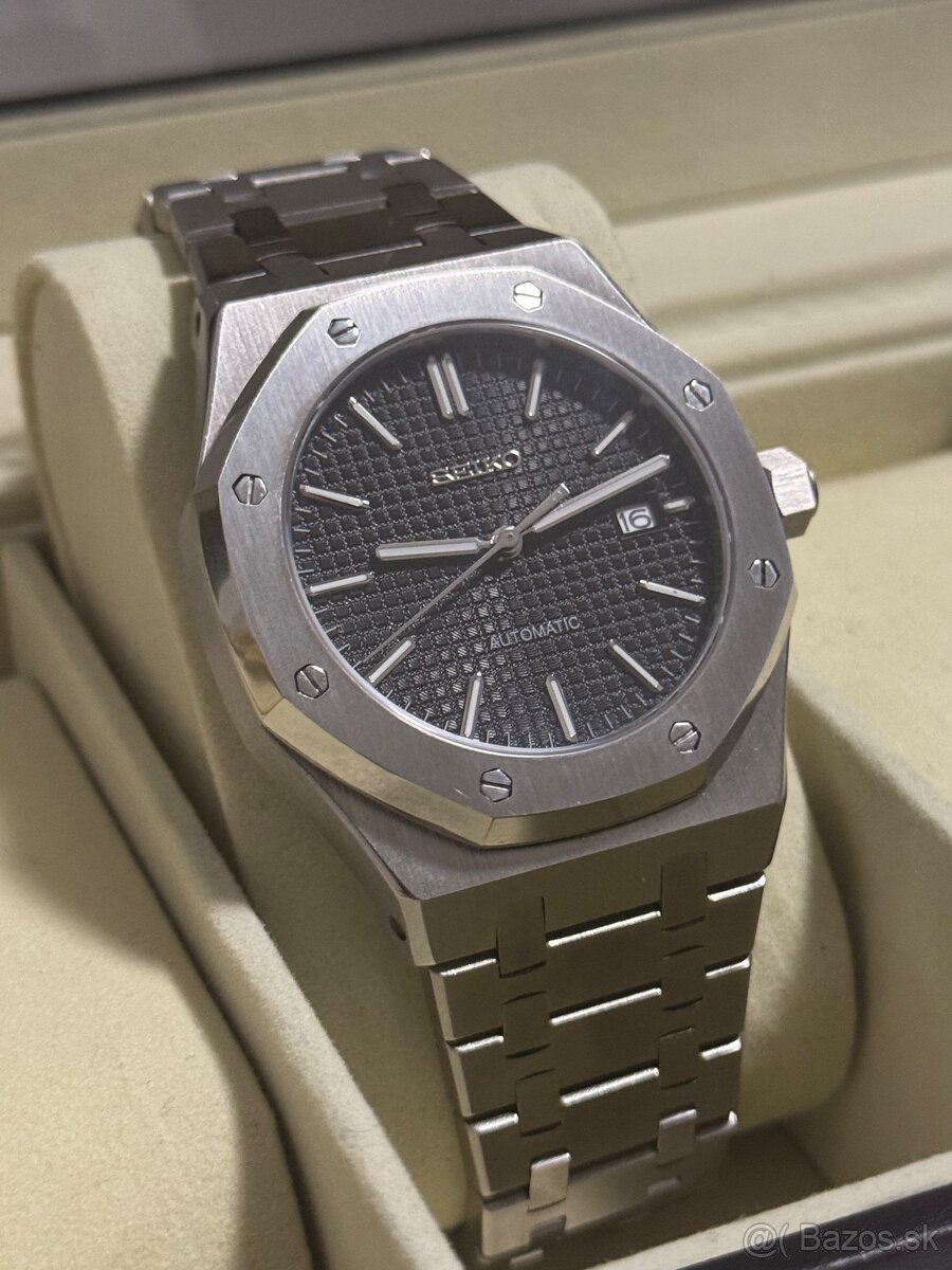 Seiko Custom Mod Watch Hodinky Royal Oak Black - 3