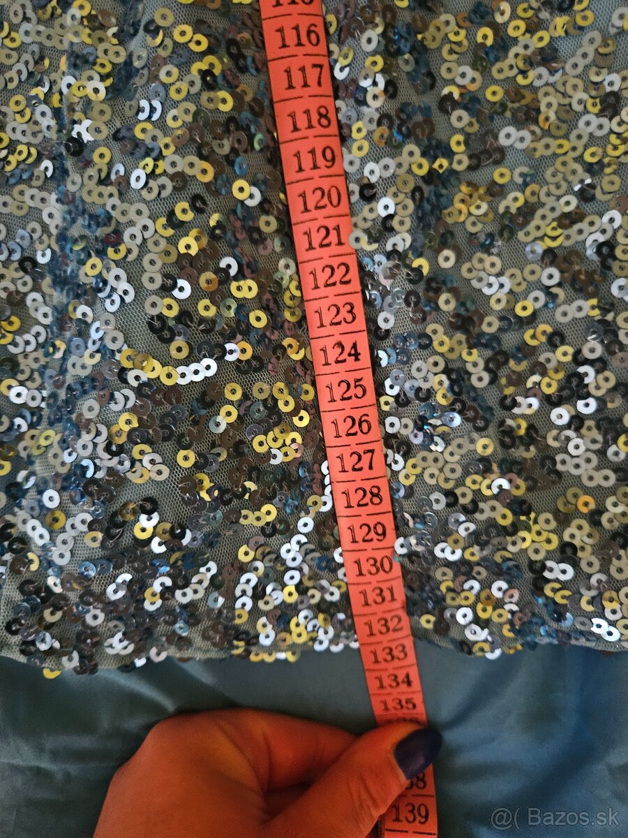 Nadherne nebovo modre spolocenske saty vel. 32 - 3