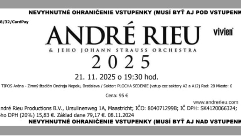Andre Rieu - plocha sedenie - 3