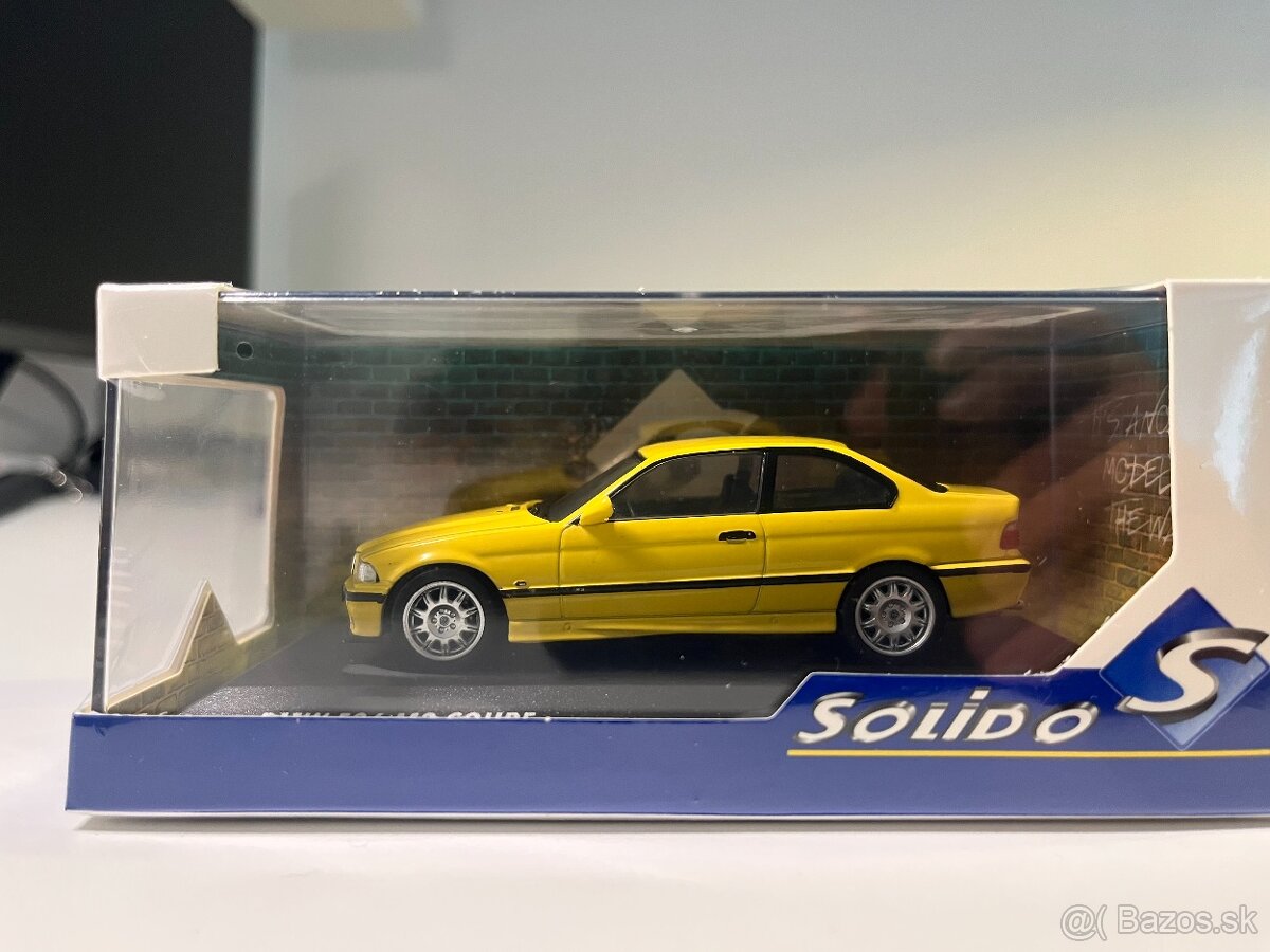 BMW M3 E36 Coupé žltá – Solido 1/43 (1999) - 3