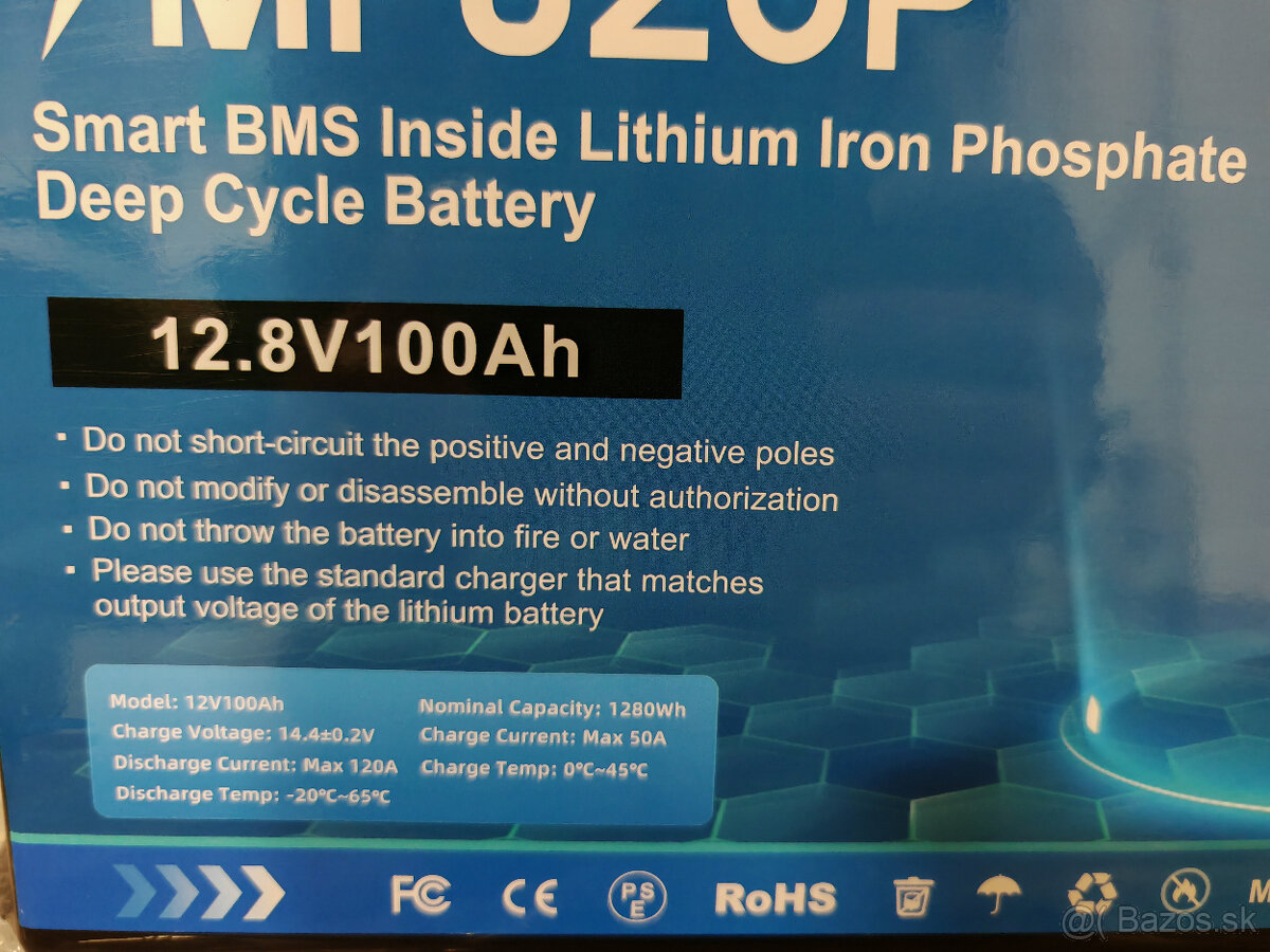 LiFePo4 Batéria 100Ah 12.8V - 3