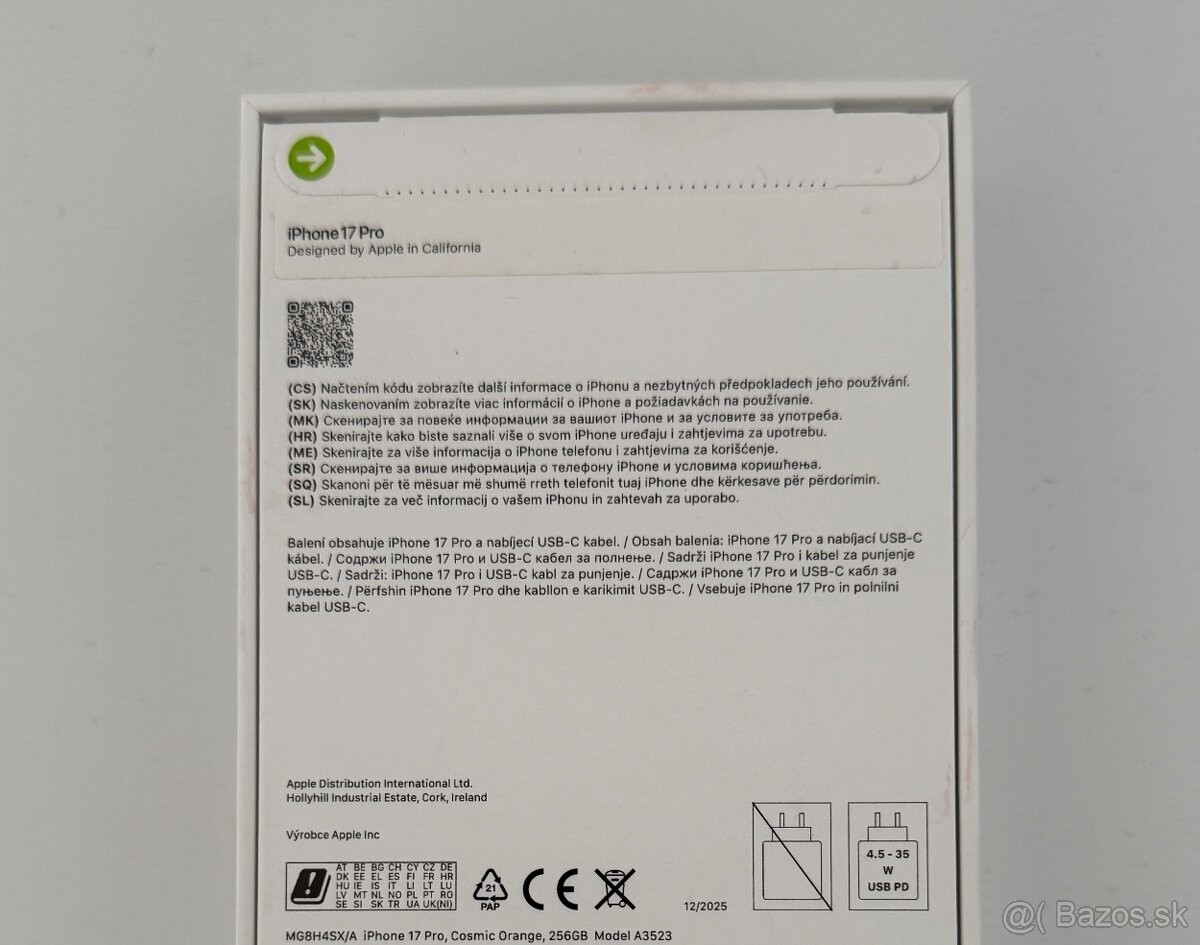 iPhone 17 Pro 256GB Cosmic Orange NEROZBALENÝ - 3
