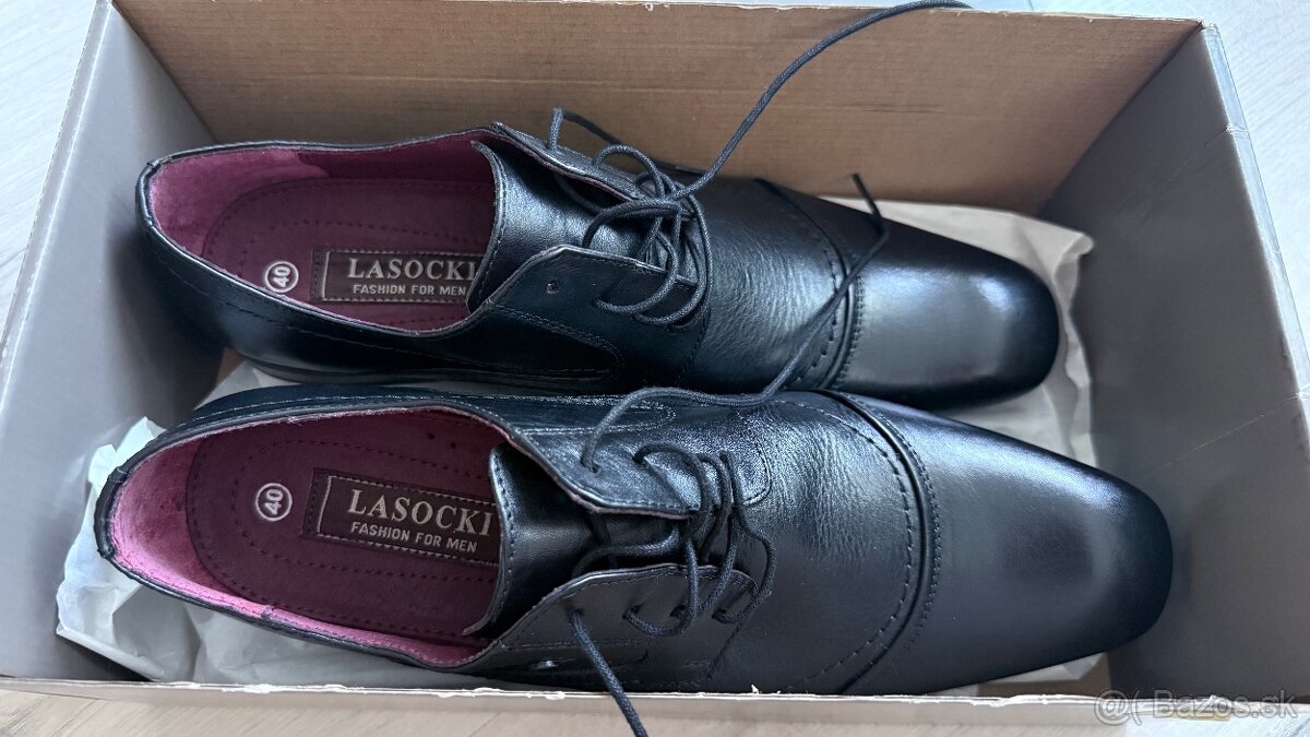 Predám pánske kožené topánky Lasocki k obleku - 3
