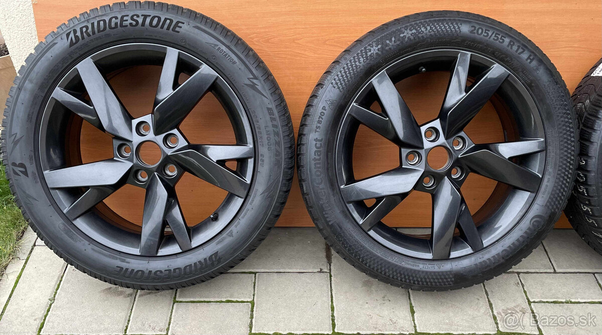 SKODA orig LYRA alu disky 205 55 R17 5x112 Skoda Superb oct - 3