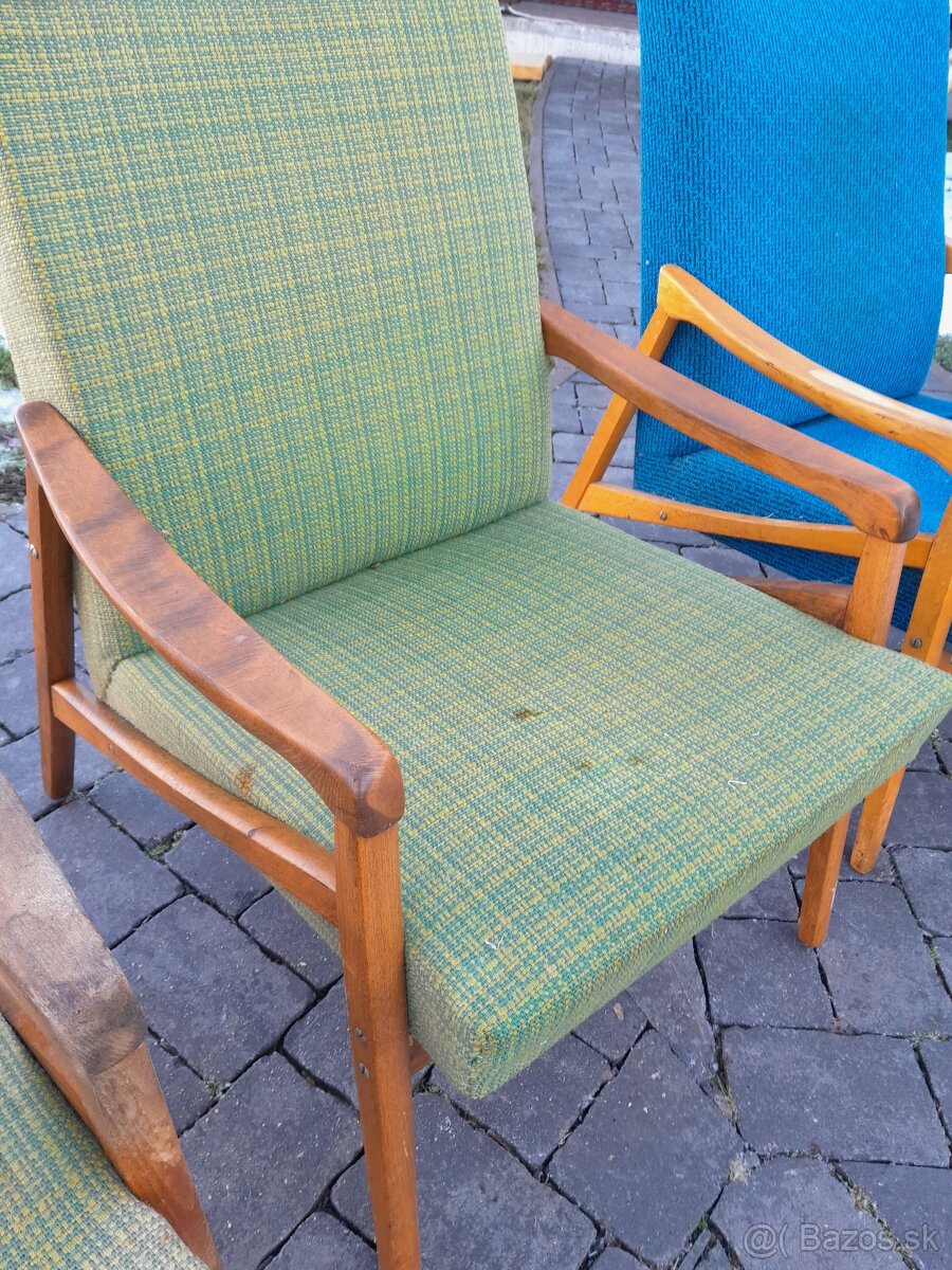 Predám tri retro kreslá - 3