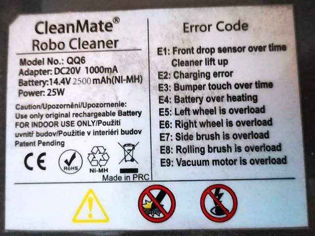 ROBOTICKÝ VYSÁVAČ CleanMate Robo Cleaner QQ6 - 3