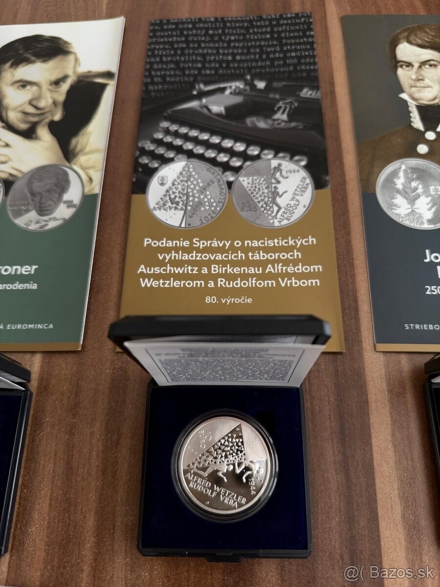 Strieborne 10€ a 20€ mince proof - 3
