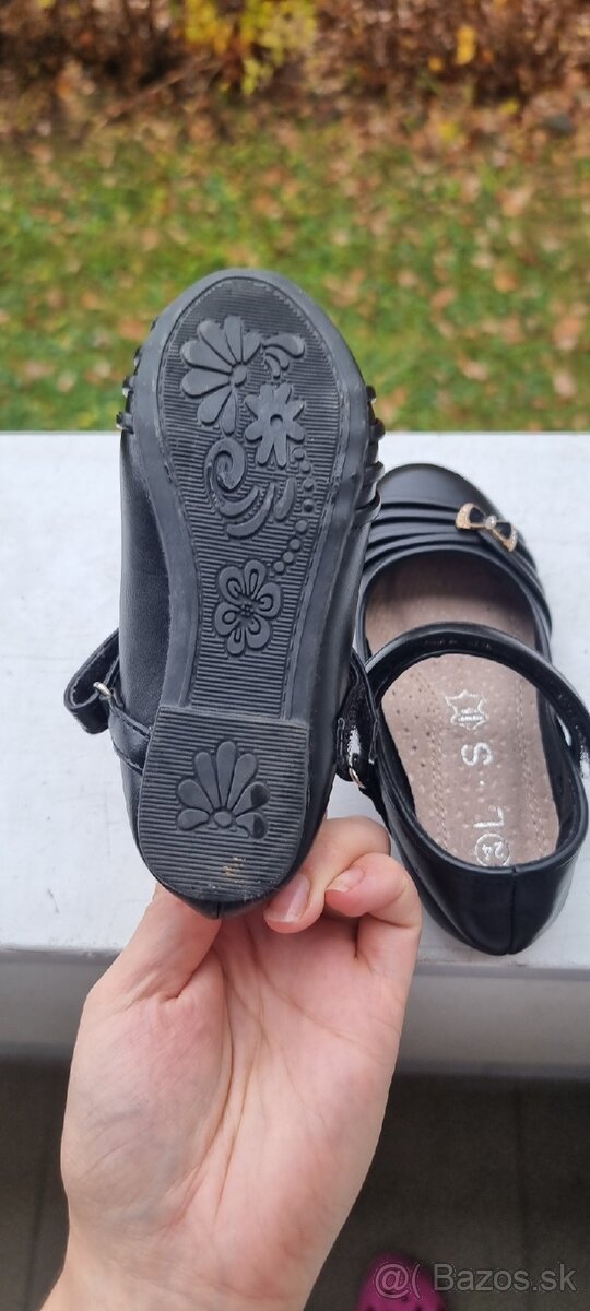 Dievčenské čierne balerínky - 3