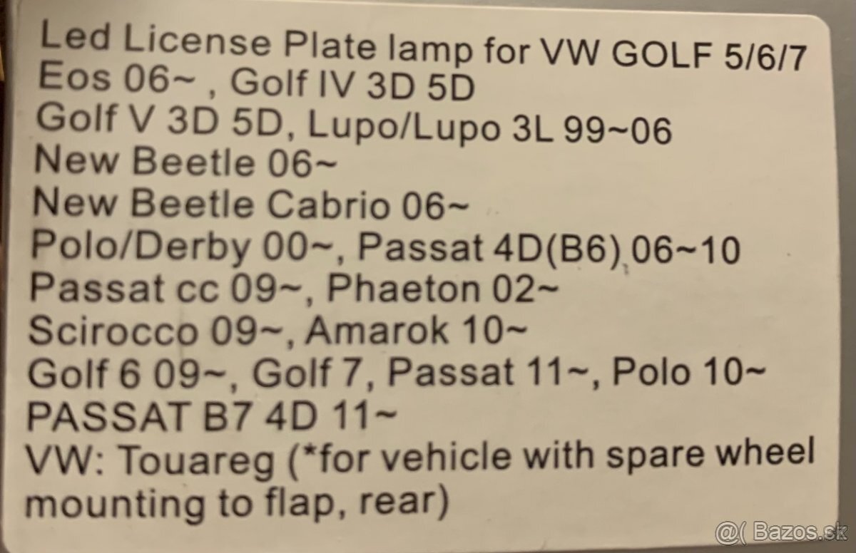 Porsche Cayenne 2010-17 a VW LED osvetlenie ŠPZ - 3